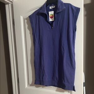 Double Zero Lavender Zip-Up Top